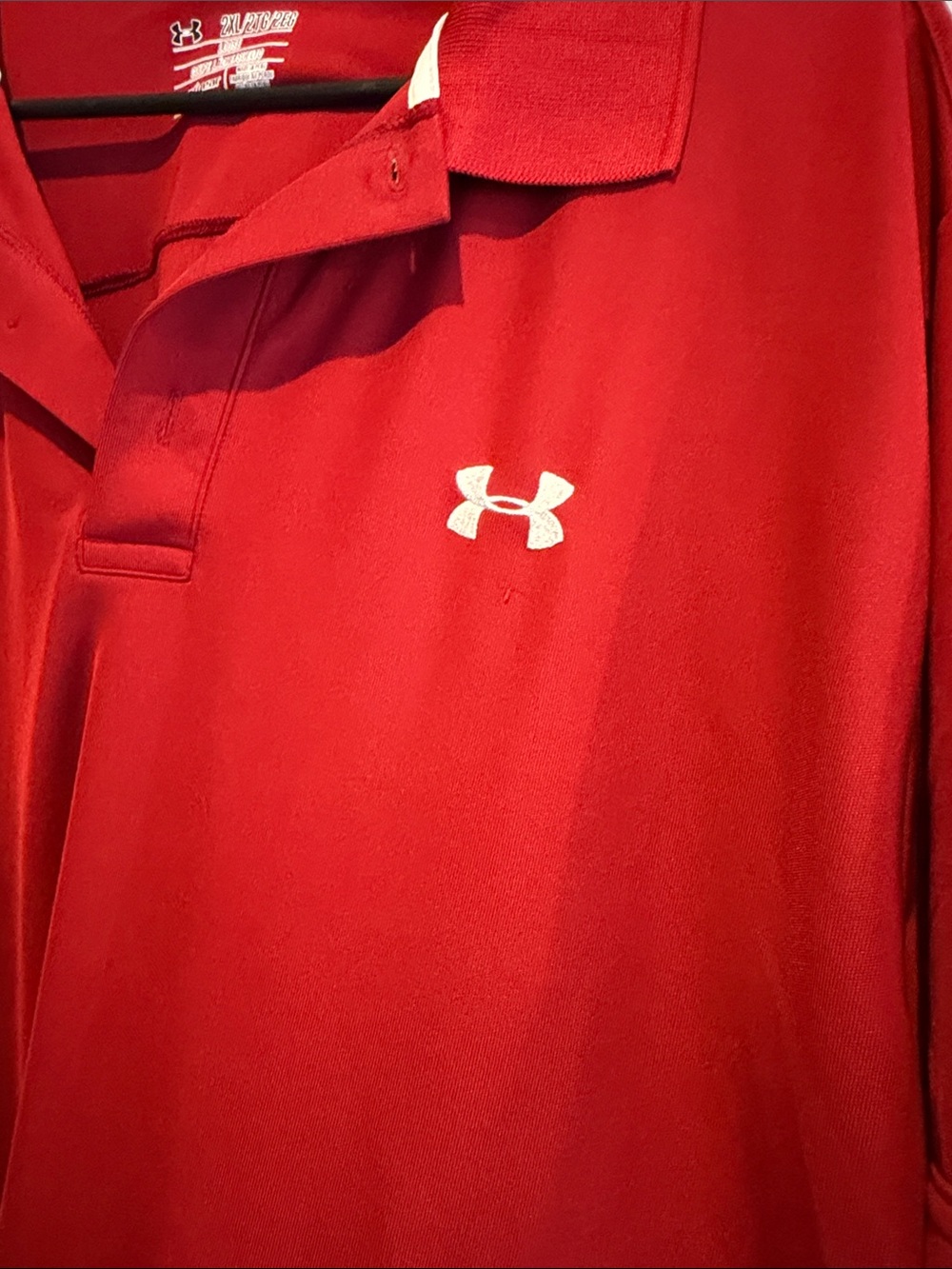 Under Armour Red Men's Athletic Polo - Picture 4 of 5